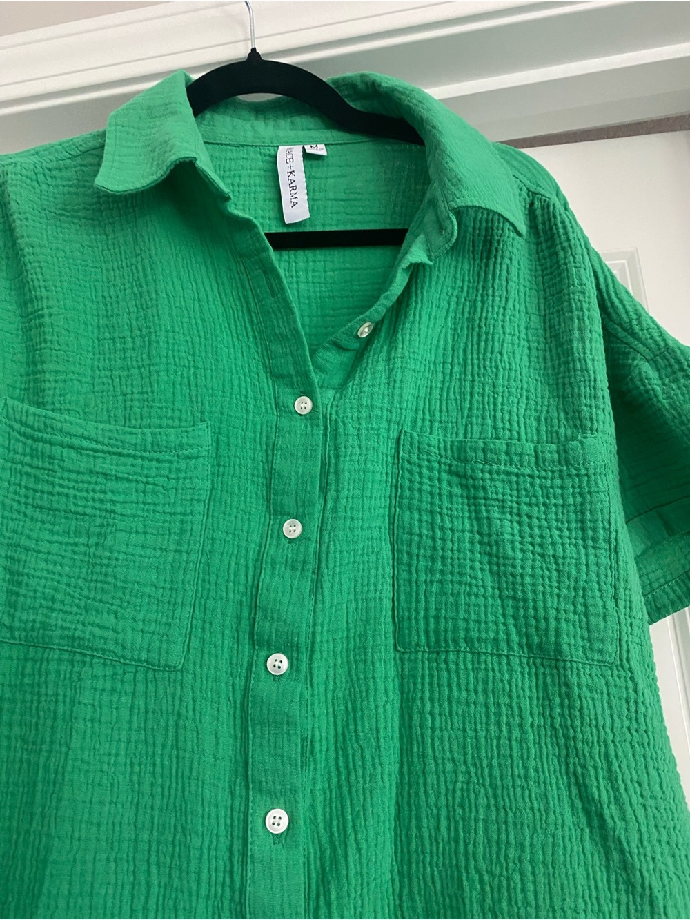 Grace & Karma Emerald Green Short Sleeve 100% cotton top - Picture 2 of 8